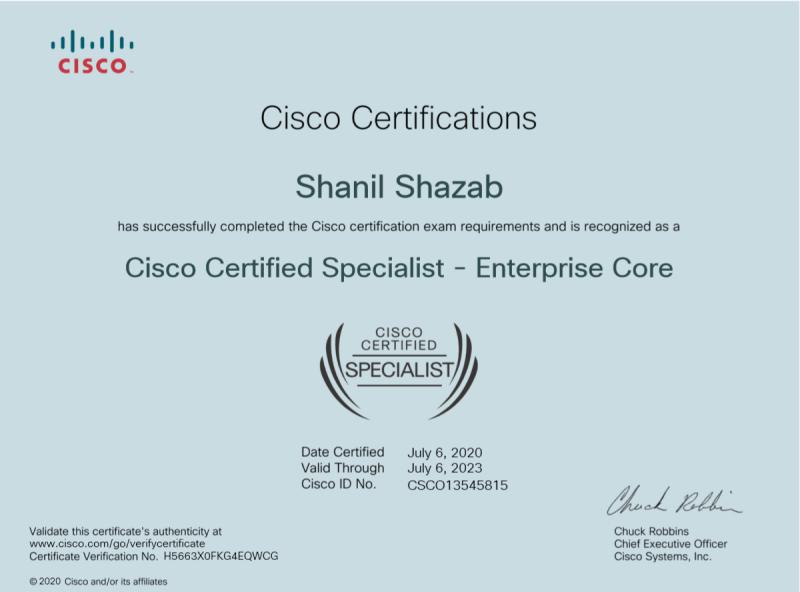 Cisco ENCOR 350-401 Certification Badge – Validate Your Enterprise Networking Skills