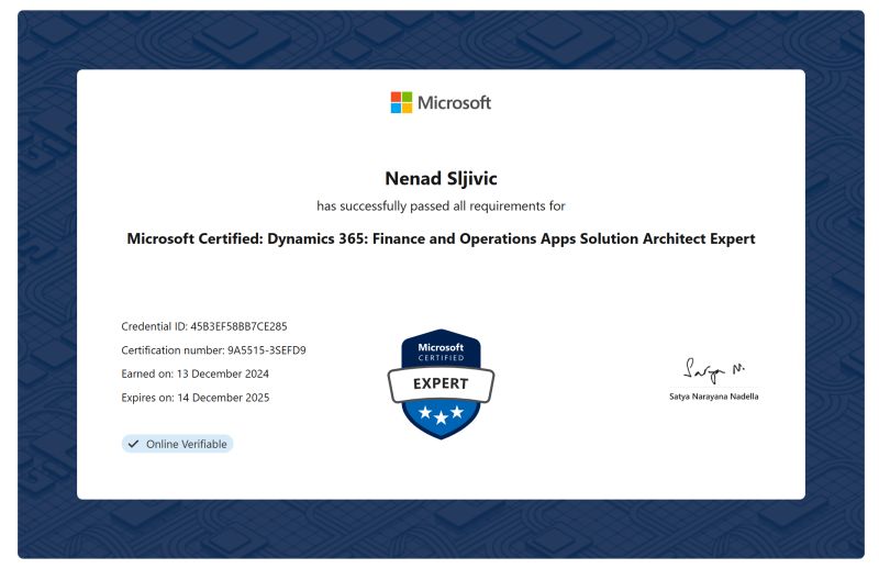 Microsoft Dynamics 365 Finance and Operations Apps Solution Architect Expert Certification - Guaranteed Pass with Certget
